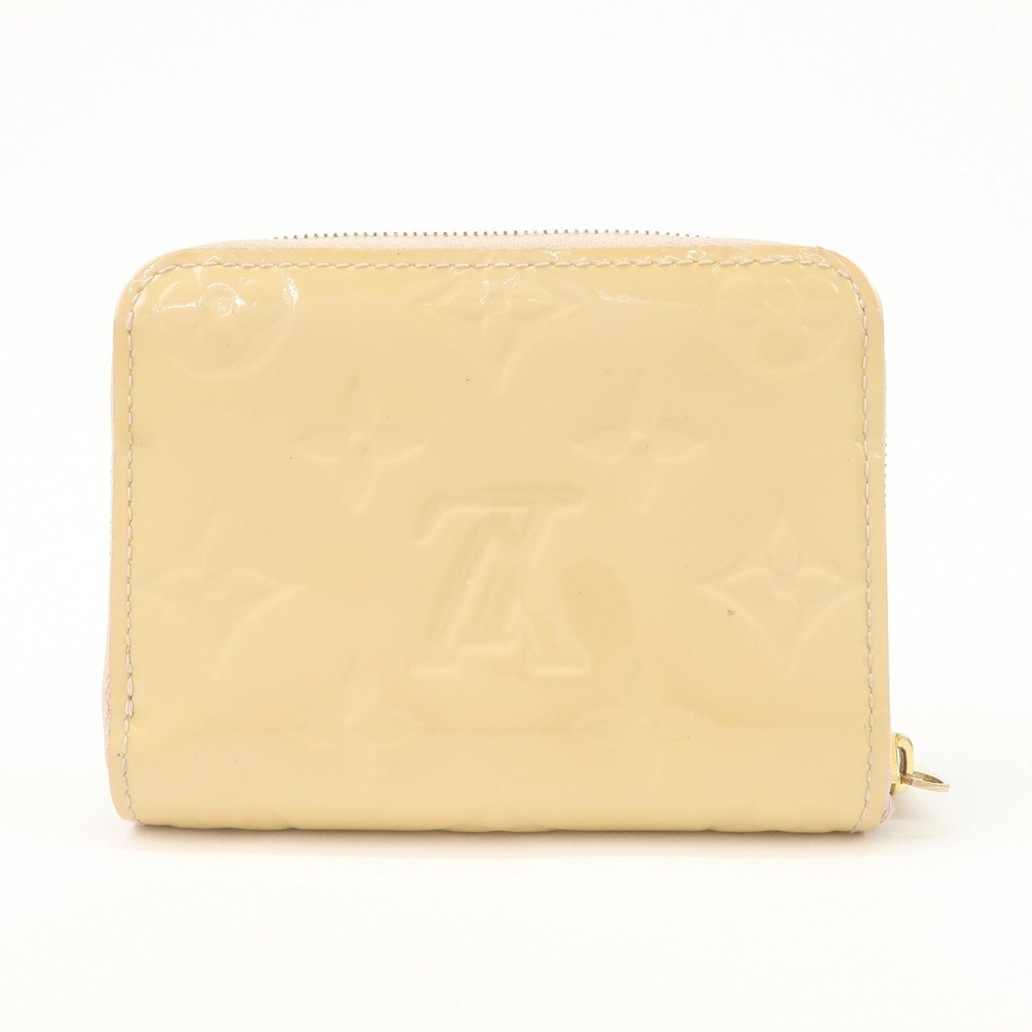 Louis Vuitton Monogram Vernis Leather Zippy Round Coin Case Dune M90203