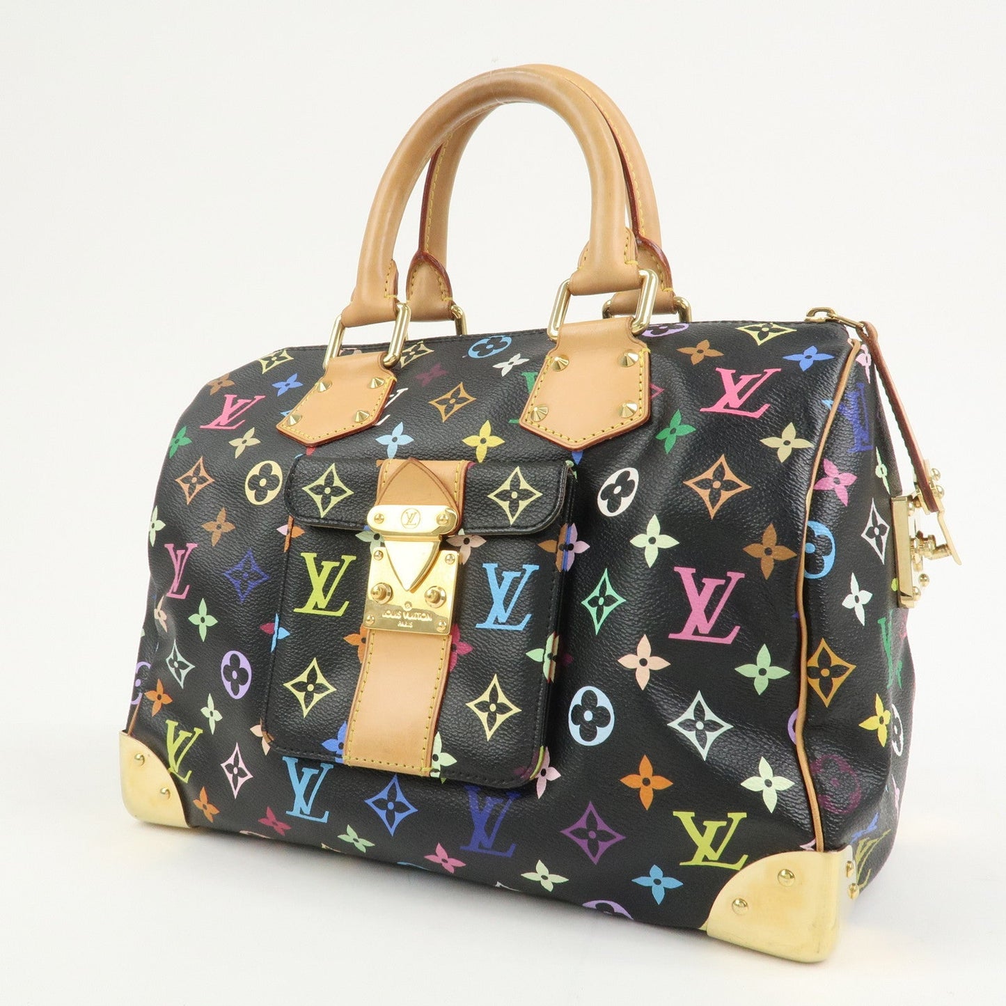 Louis Vuitton Monogram Multicolor Speedy 30 Hand Bag Noir M92642