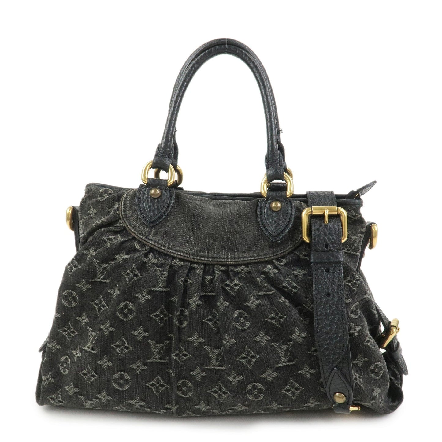 Louis Vuitton Monogram Denim Neo Cabby MM 2Way Bag Noir M95351