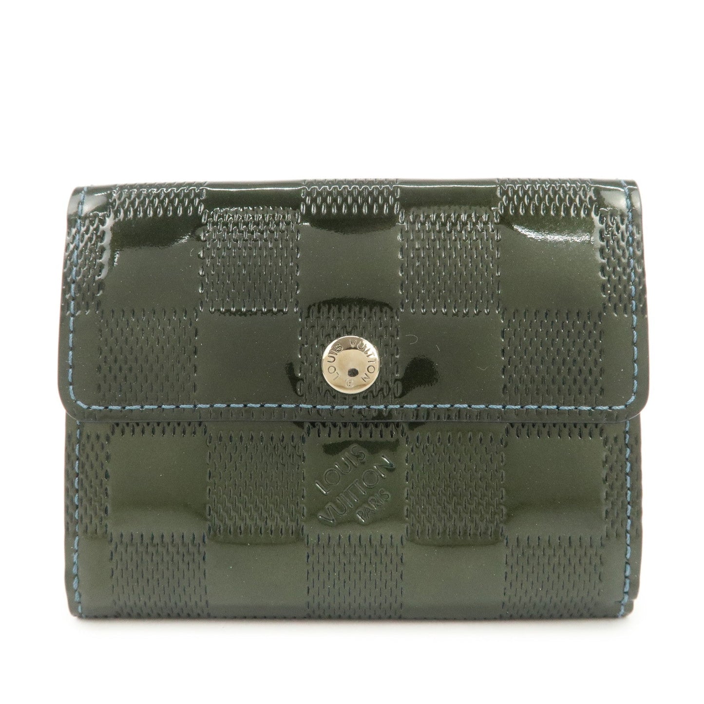 Louis Vuitton Damier Vernis Ludlow Coin Case Petrol Blue M92136