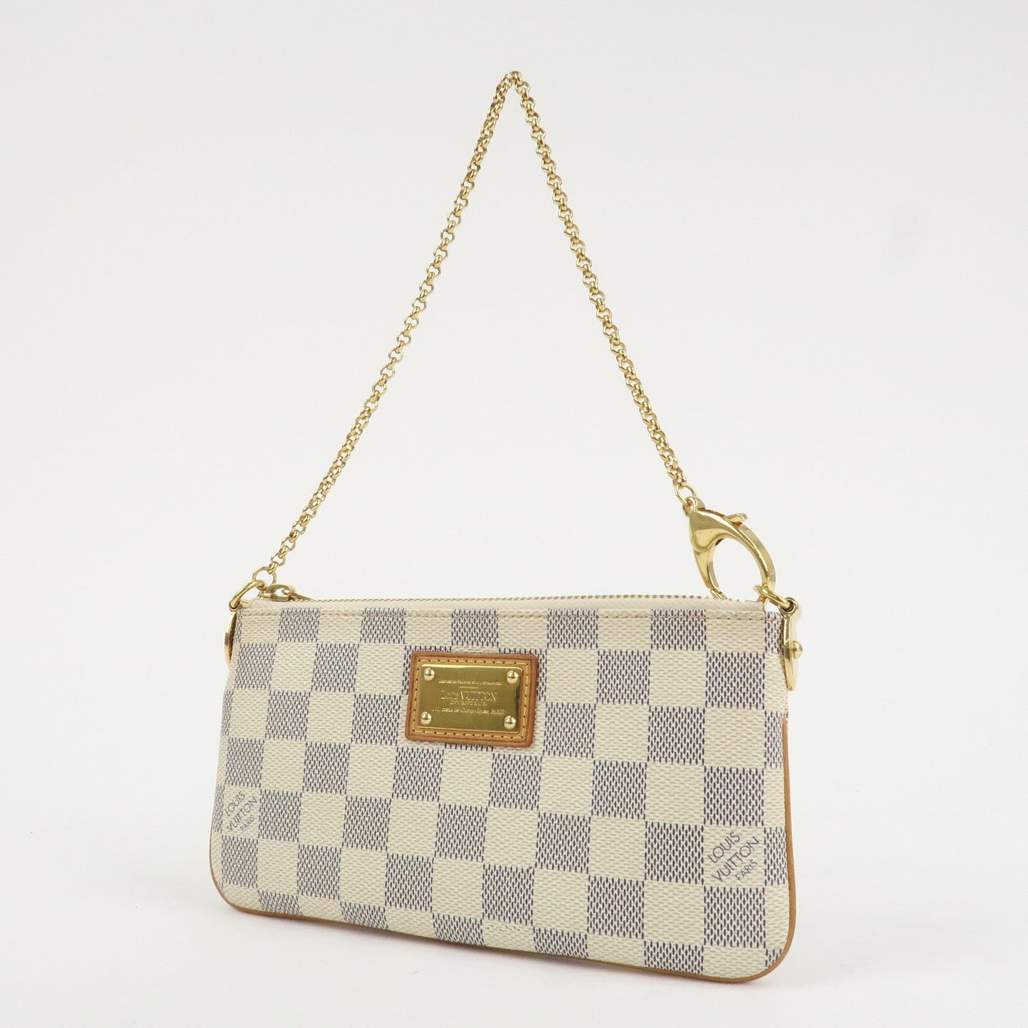 Louis Vuitton Damier Azur Pochette Milla MM Mini Pouch N60027  d