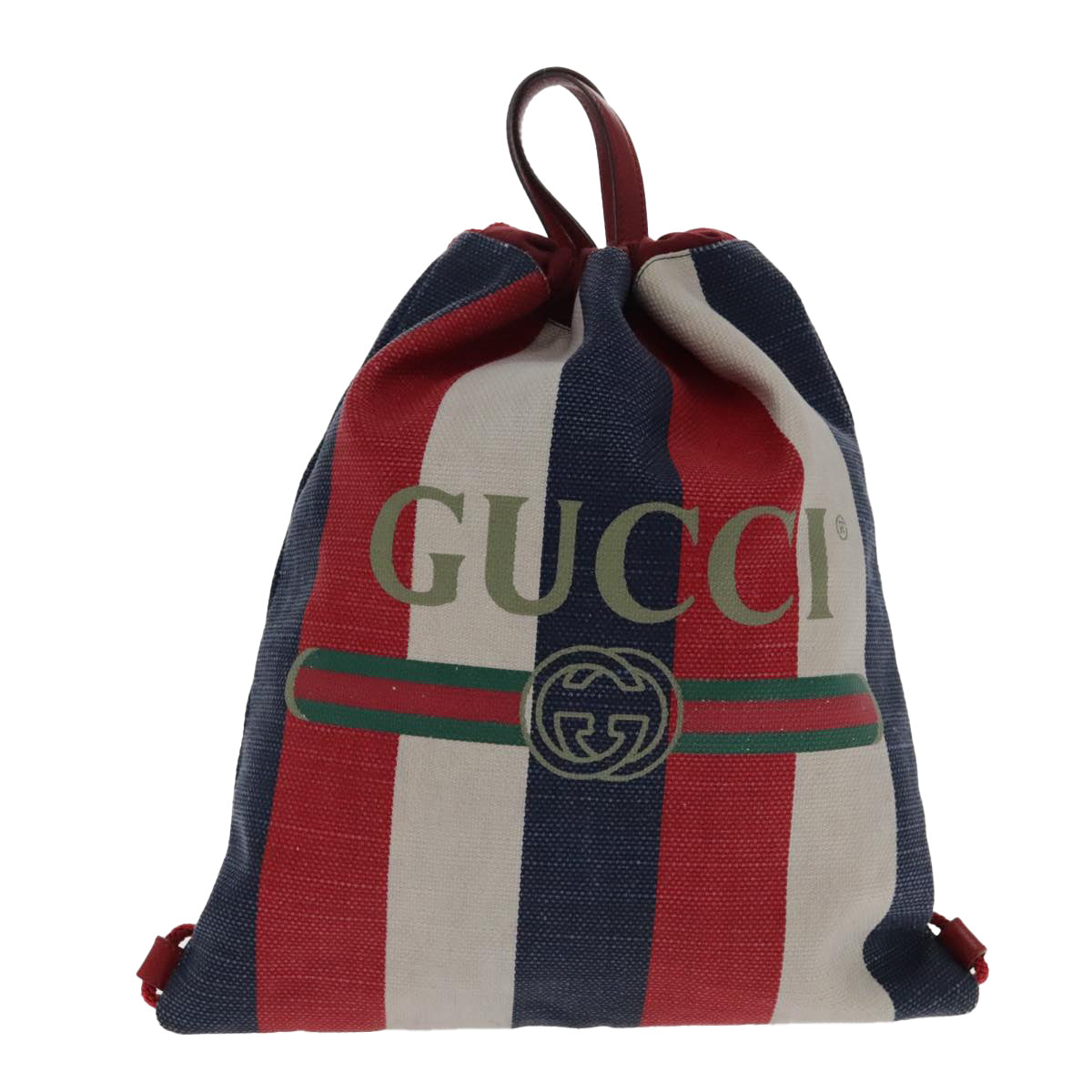 Gucci Blue Canvas Backpack Bag