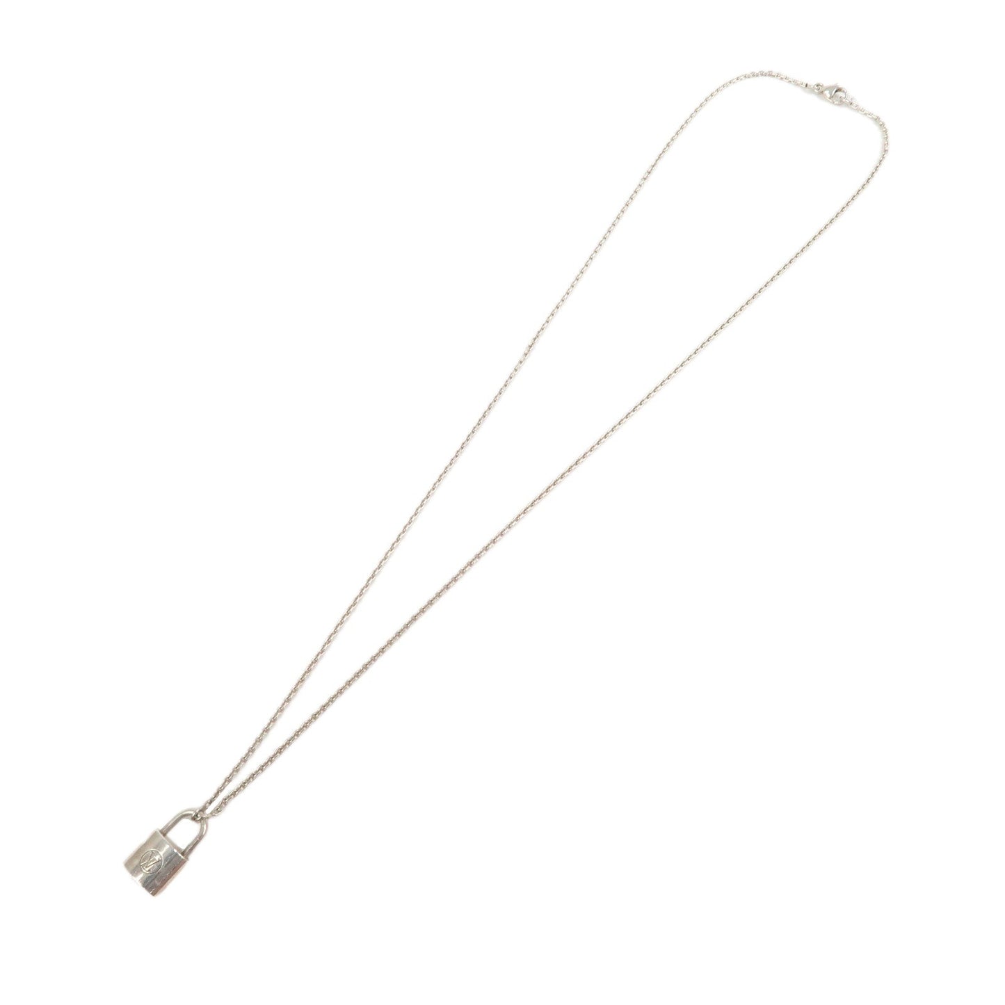Louis Vuitton Lockit Pendant Necklace SV925 Silver D63534