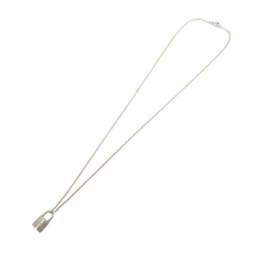 Louis Vuitton Lockit Pendant Necklace SV925 Silver D63534