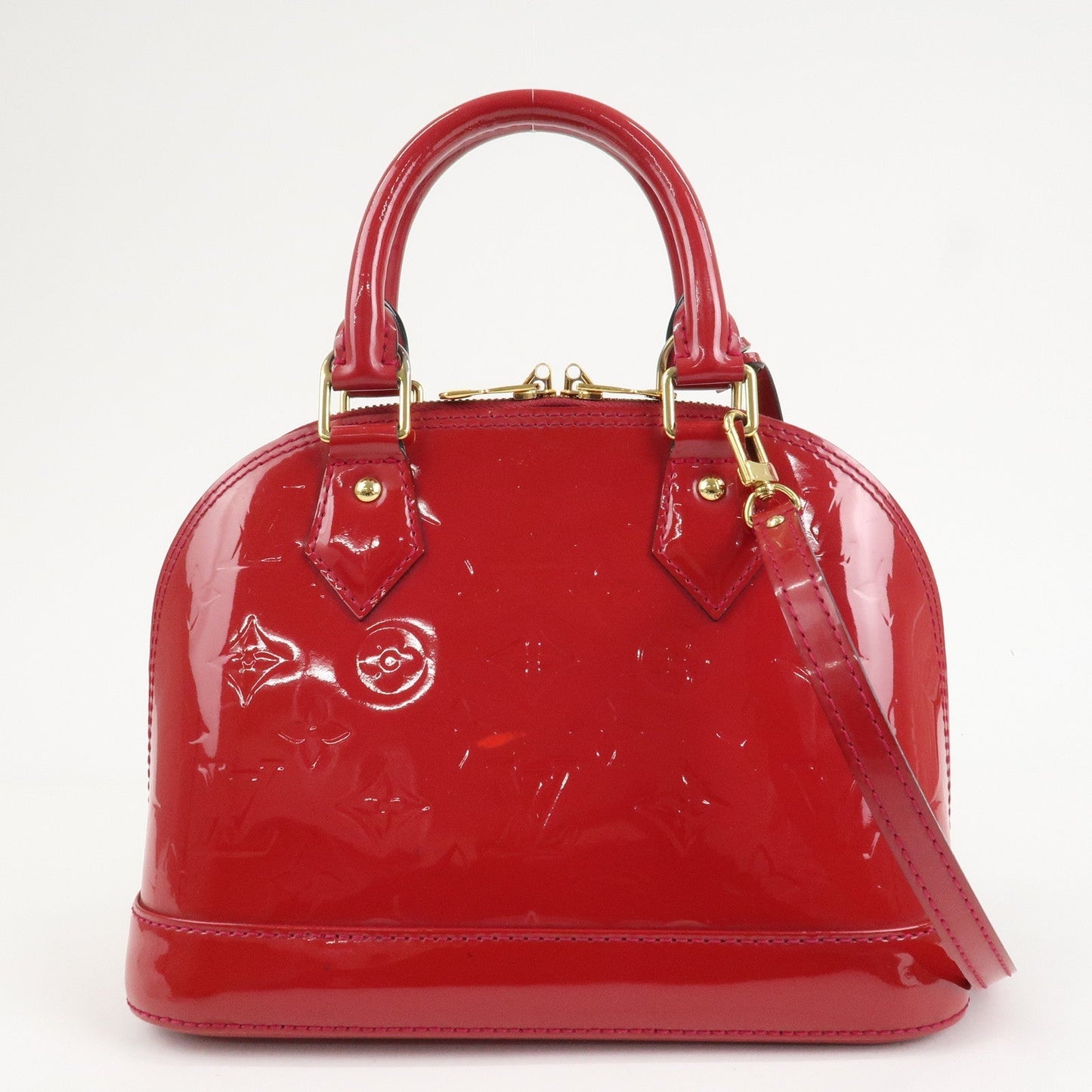 Louis Vuitton Monogram Vernis Alma BB 2Way Bag Rose Indien M91771  d