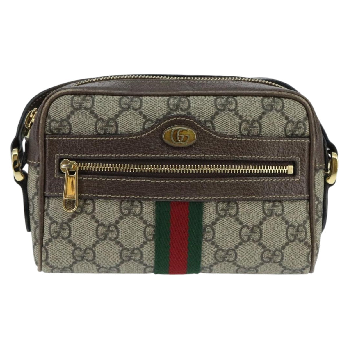 Gucci Ophidia Beige Canvas Shoulder Bag