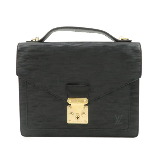 Louis Vuitton Epi Monseau 2Way Shoulder Bag Hand Bag Black M52122  d