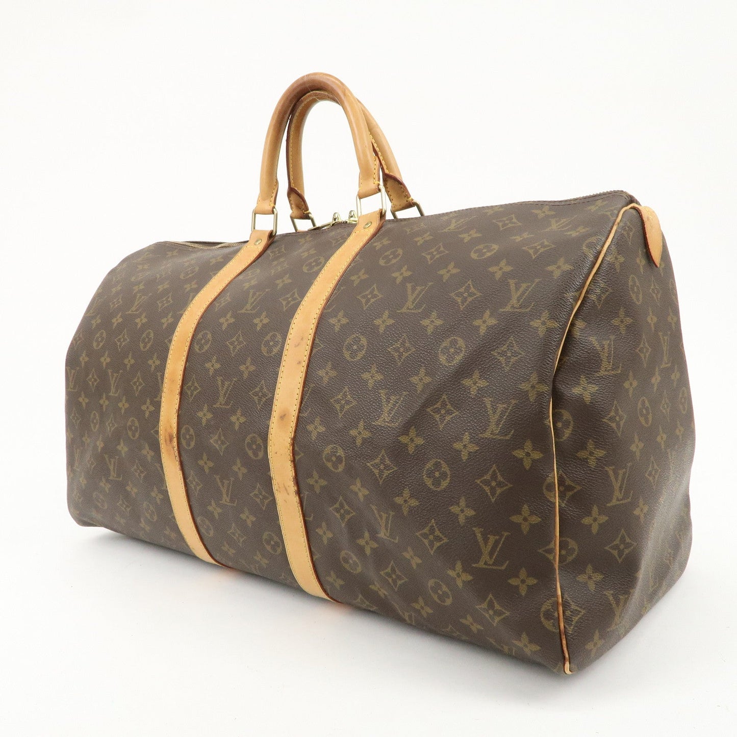 Louis Vuitton Monogram Monogram Keep All 55 Boston Bag Brown M41424  d
