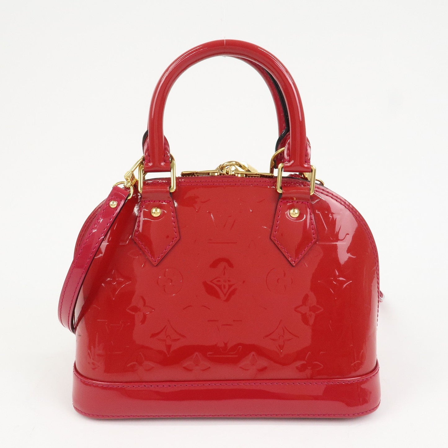 Louis Vuitton Monogram Vernis Leather Alma BB 2Way Bag Red M91606
