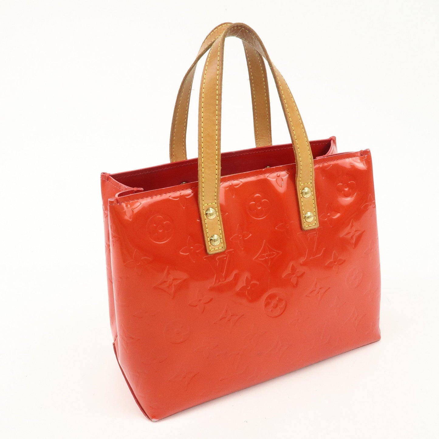Louis Vuitton Monogram Vernis Lead PM Hand Bag Rouge M91088  d