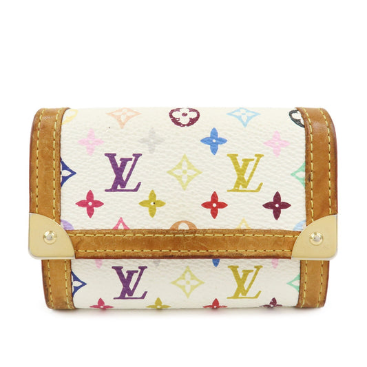 Louis Vuitton Multicolor Porte Monnaie Plat Coin Case Blanc M92657