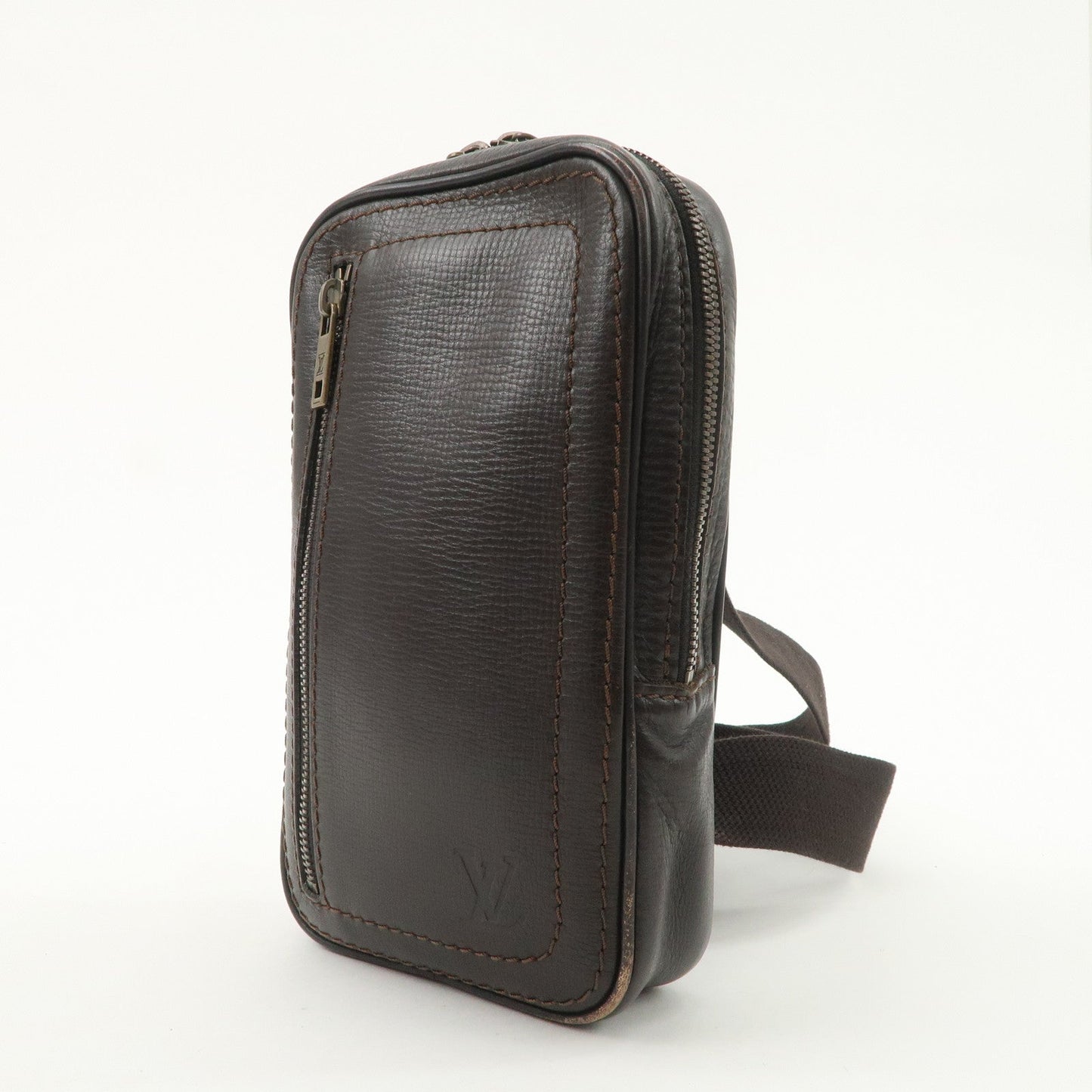 Louis Vuitton Utah Siu Calf Leather Body Bag Cafe M92535