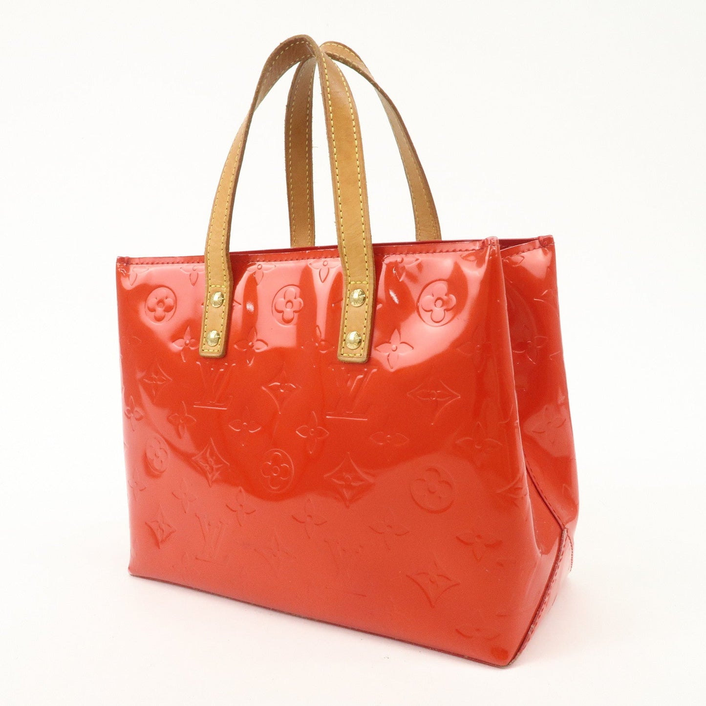 Louis Vuitton Monogram Vernis Lead PM Hand Bag Rouge M91088  d