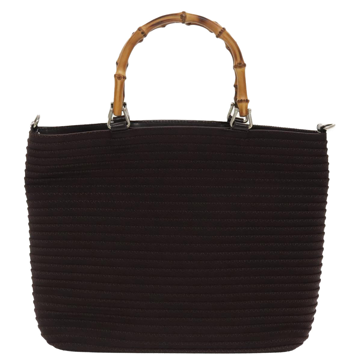 Gucci Bamboo Burgundy Synthetic Handbag