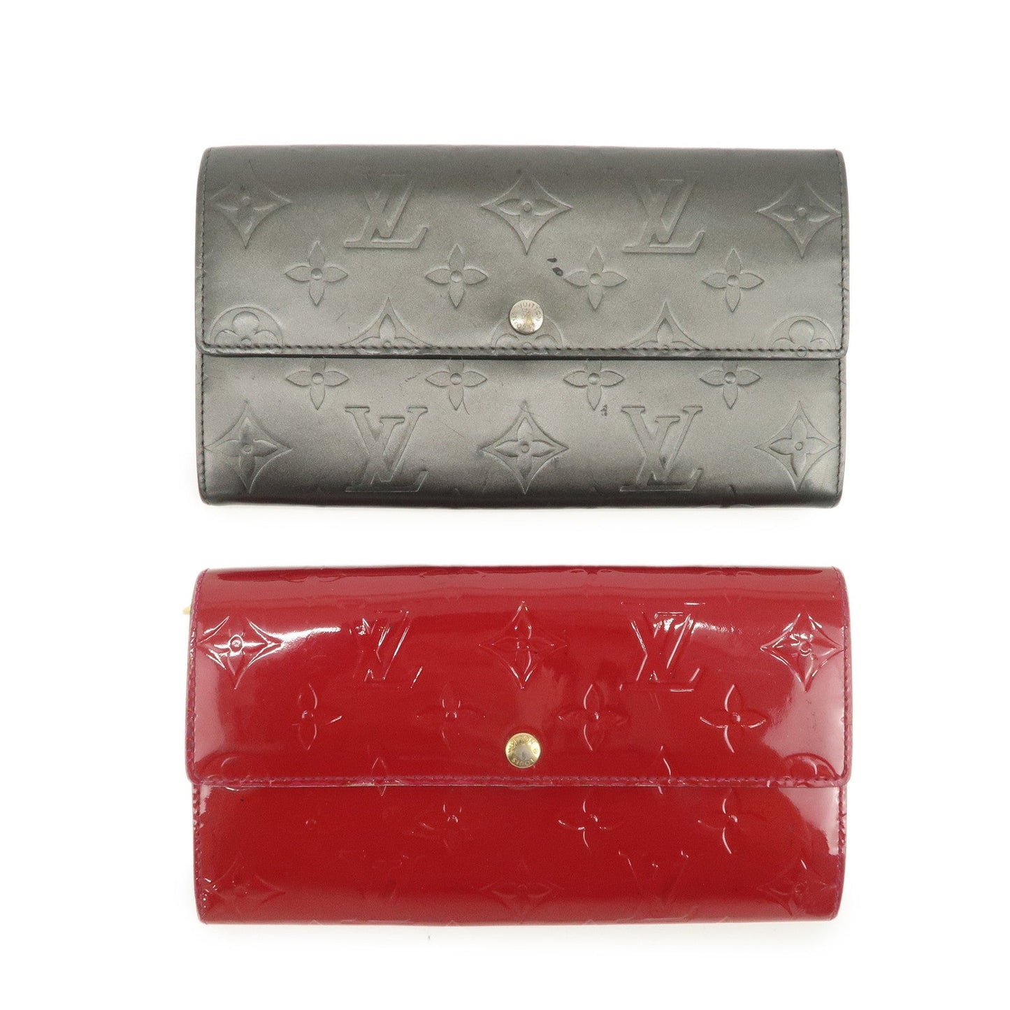 Louis Vuitton Monogram Matte Vernis Set of 2 Wallet M93530/M65142