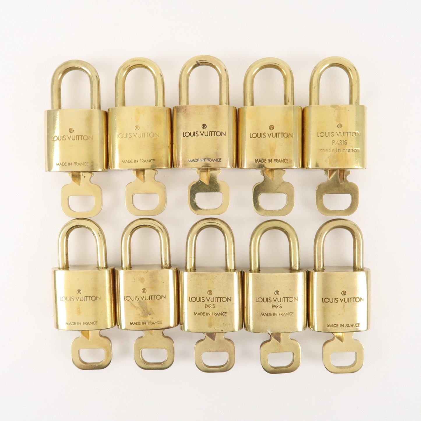 Louis Vuitton Set of 10 Lock & Key Cadena Key Lock  d
