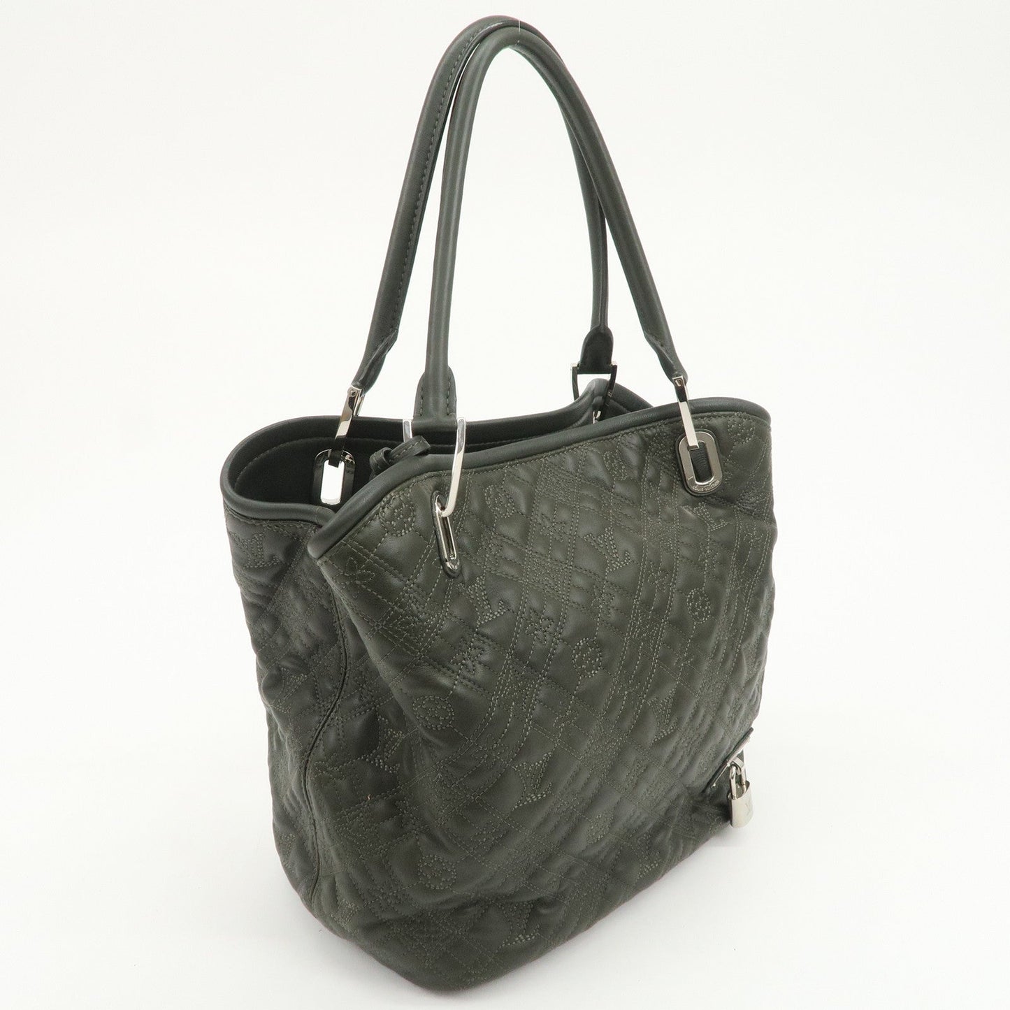 Louis Vuitton Monogram Antheia PM Leather Hand Bag Dark Green