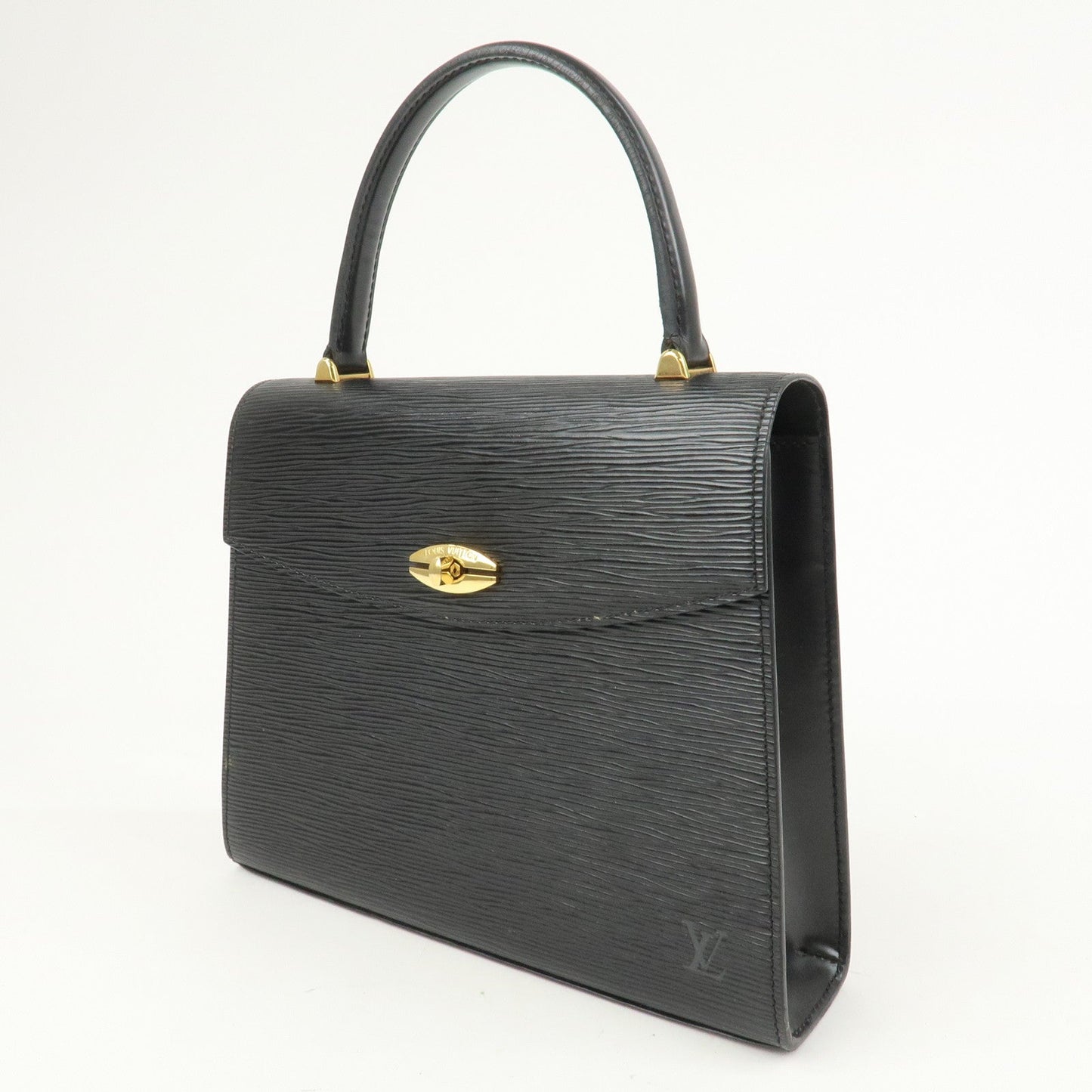 Louis Vuitton Epi Leather Malesherbes Hand Bag Noir M52372