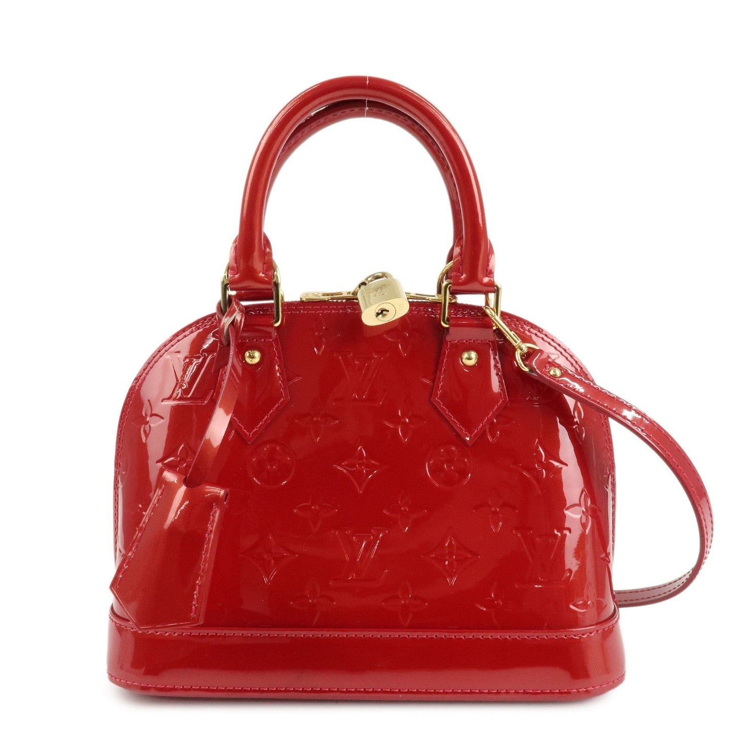 Louis Vuitton Monogram Vernis Alma BB 2Way Bag Red POMME D'AMOUR M91606  d