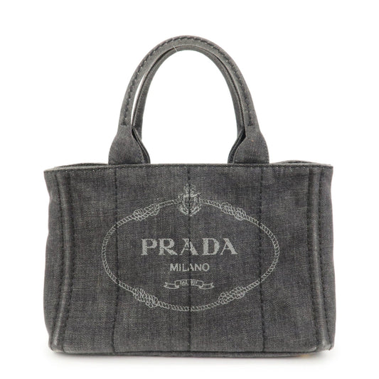 PRADA Logo Canapa Mini Canvas 2Way Bag Hand Bag 1BG439