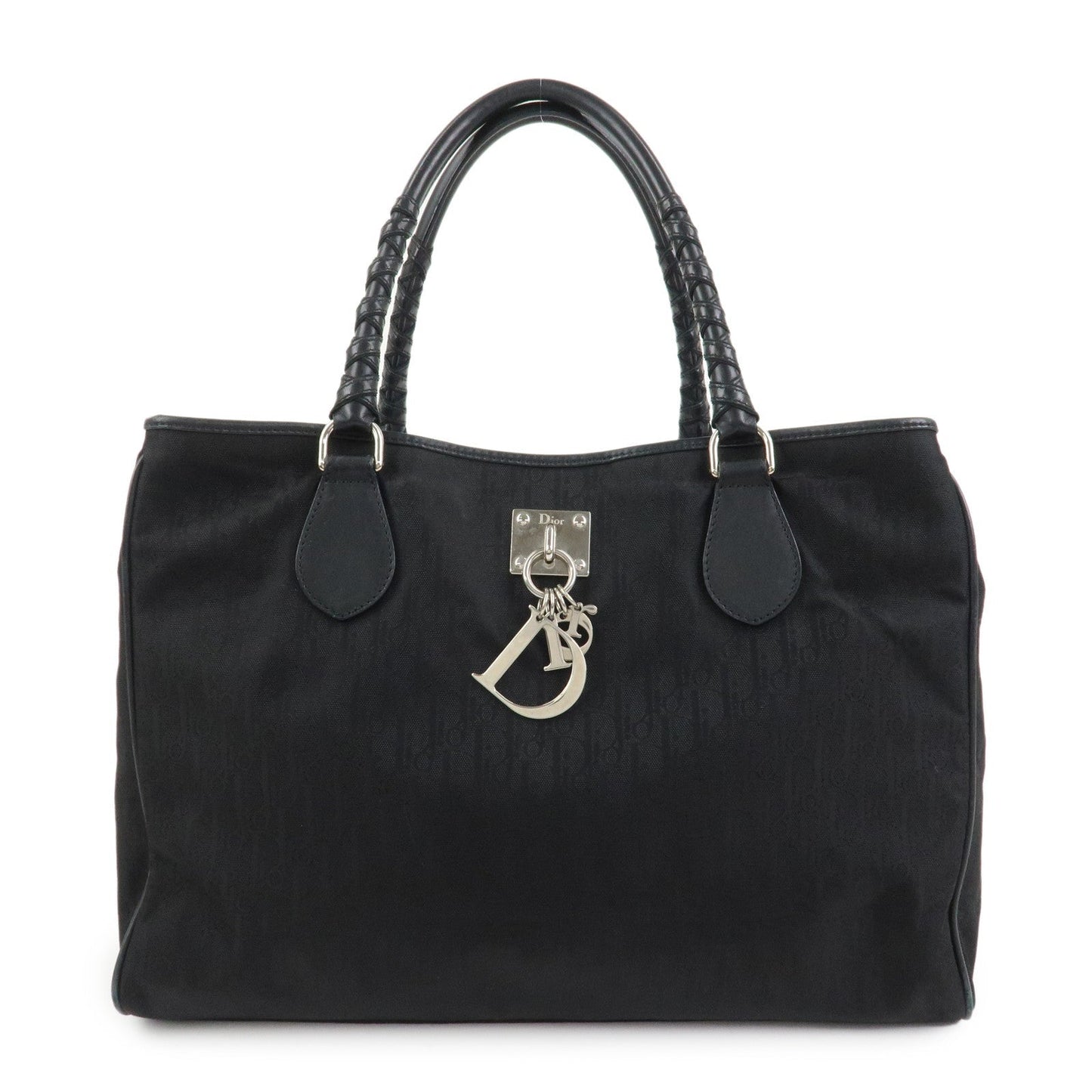 Christian Dior Trotter Nylon Canvas Leather Lovely Shoulder Bag