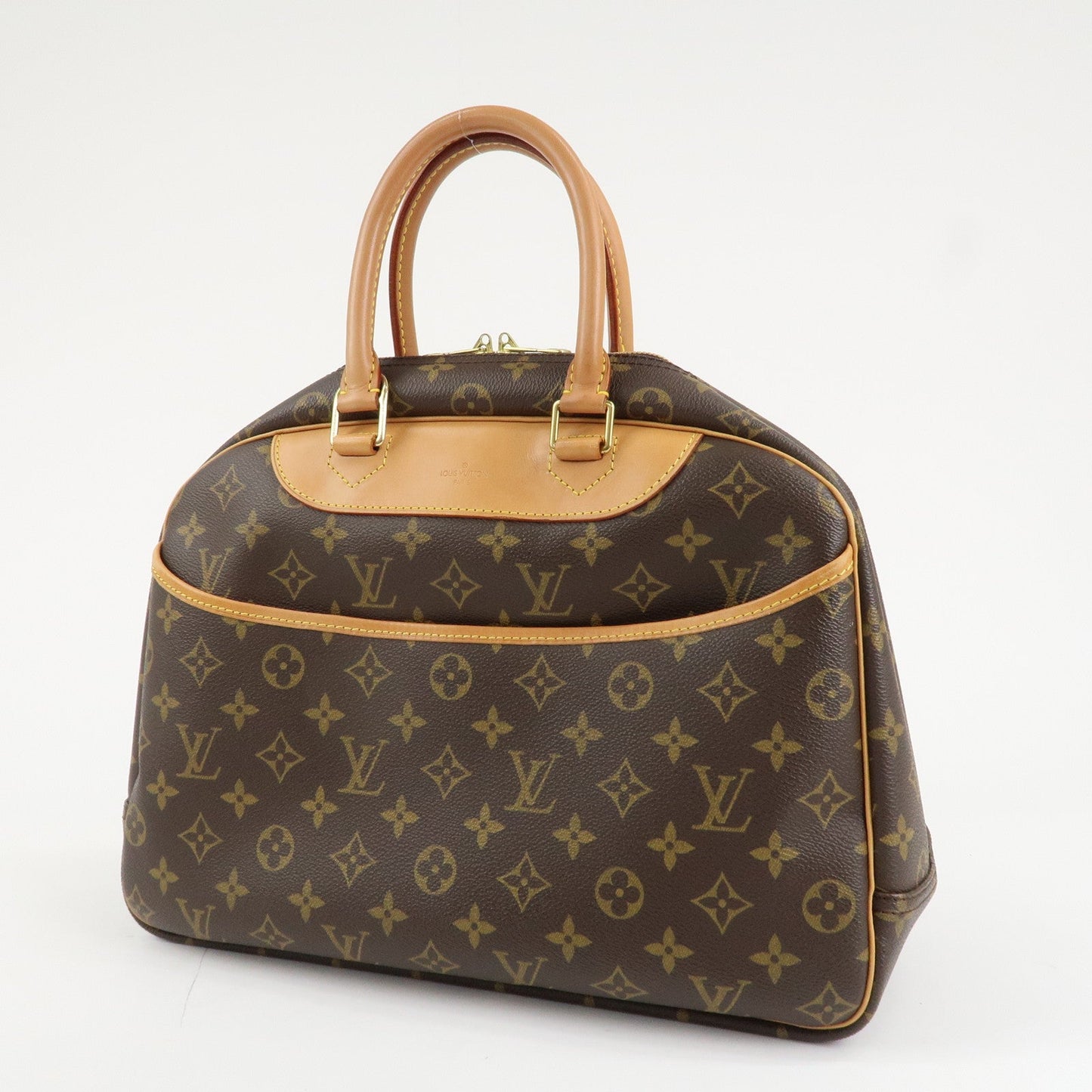 Louis Vuitton Monogram Deauville Hand Bag Brown M47270  d