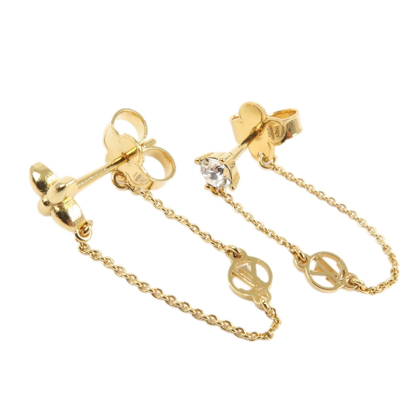 Louis Vuitton Puce d??reille Petit Louis Metal Earring Gold M00390