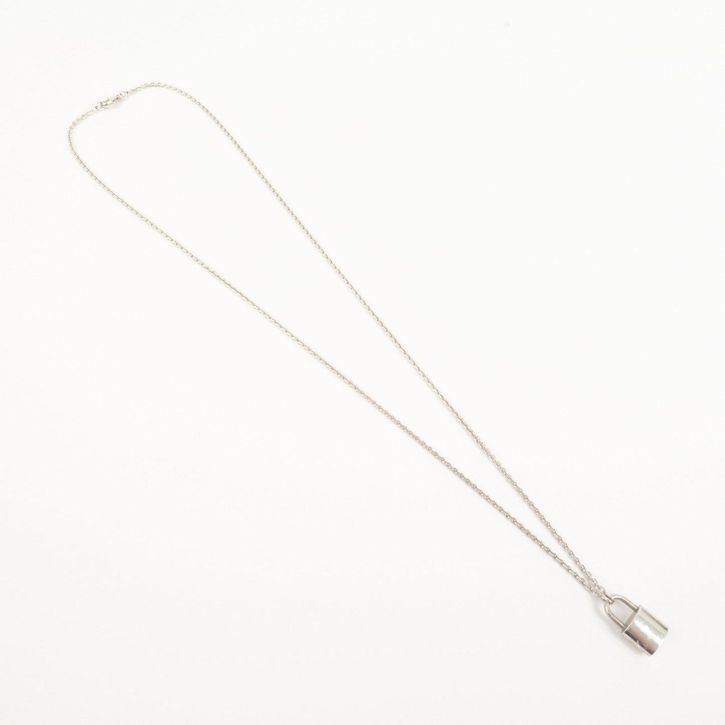 Louis Vuitton Lockit Pendant Necklace SV925 Silver D63534