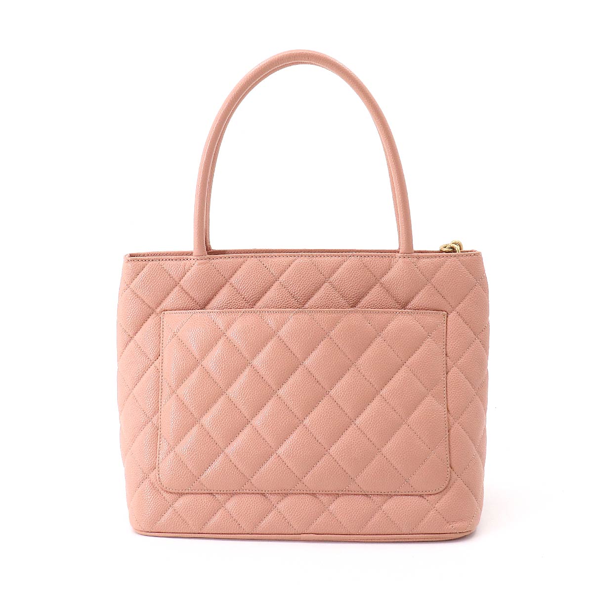 Chanel Reissue Tote Bag Caviar Skin Leather Pink Gold Metal Fittings