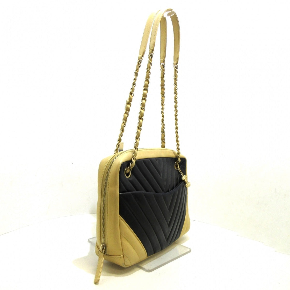 Chanel V Stitch Chevron Shoulder Bag Chain Shoulder