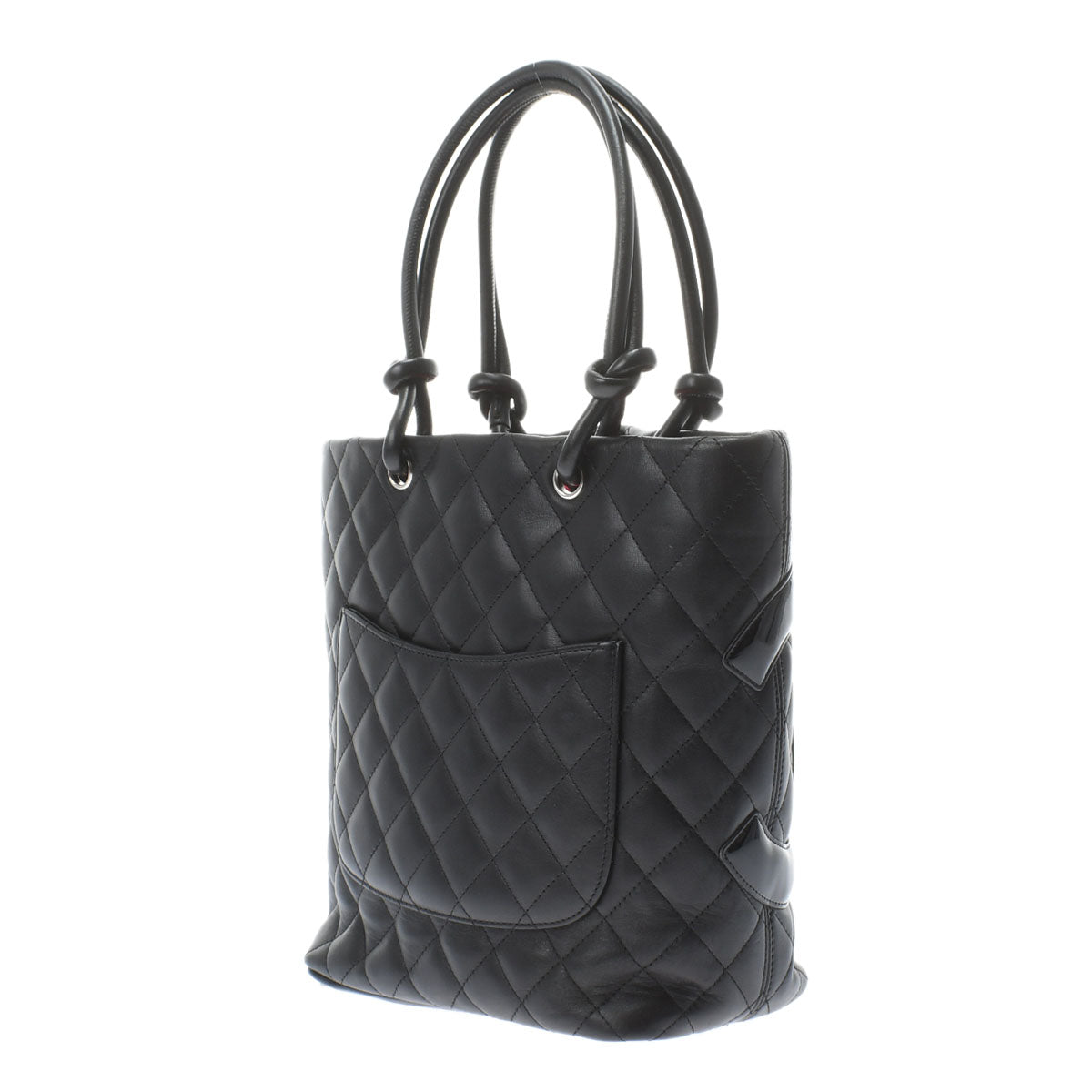 Chanel Matelasse Gst Black Silver Hardware Caviar Skin Tote Bag