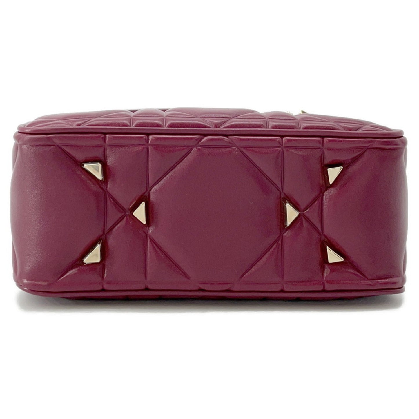 Christian Dior Bordeaux Champagne Gold Leather Handbag ()