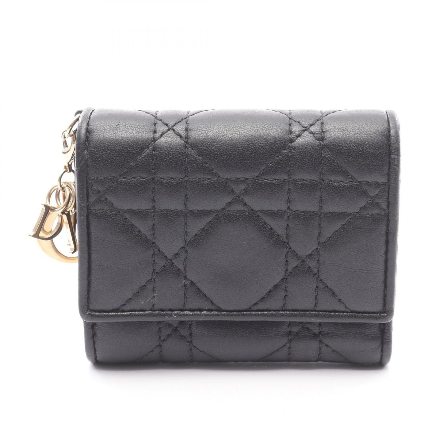 Christian Dior Black Leather Wallet (Tri-Fold) ()
