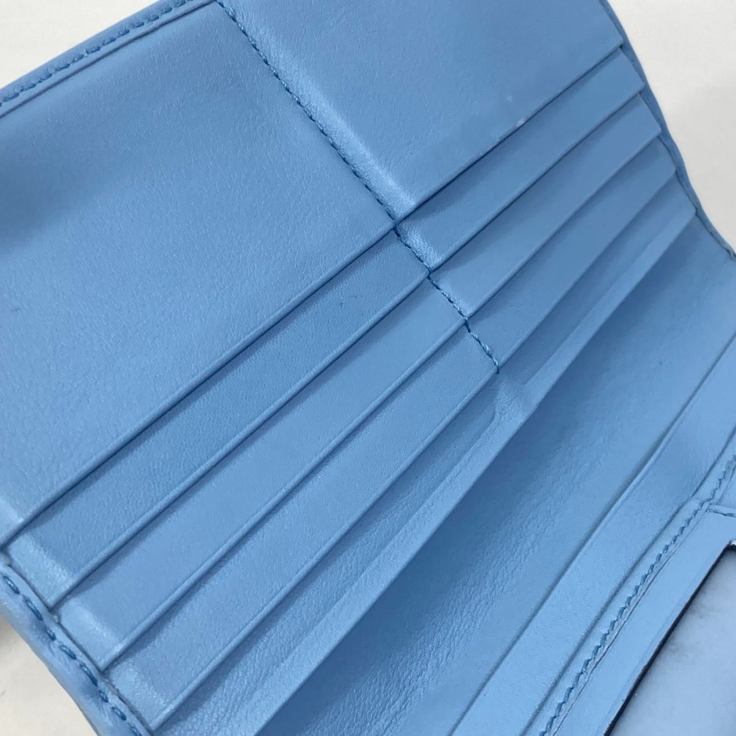 Gucci Blue Leather Long Wallet (Bi-Fold) ( )