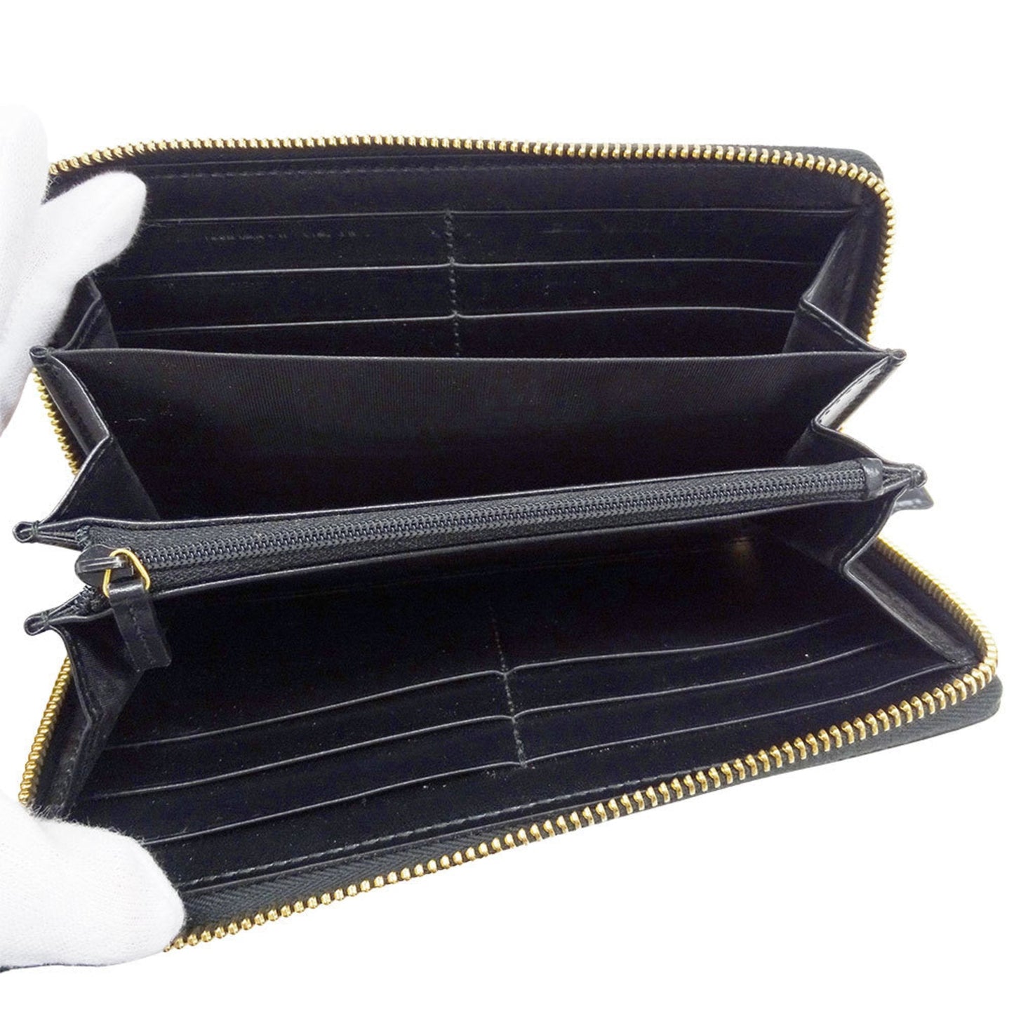 Gucci Black Leather Long Wallet (Bi-Fold) ( )