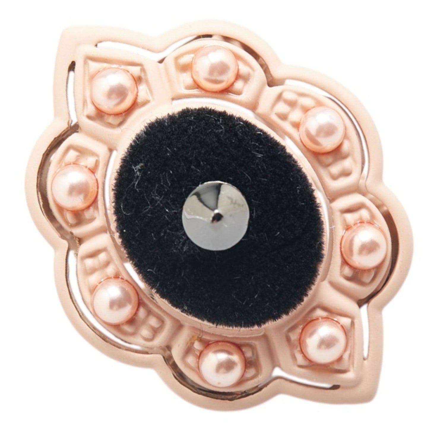 Gucci Pink Artificial Pearl Plastic Band Ring ( )