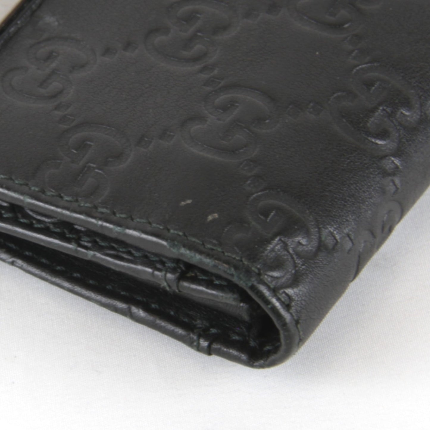 Gucci Black Gg Leather Long Wallet (Bi-Fold) ( )