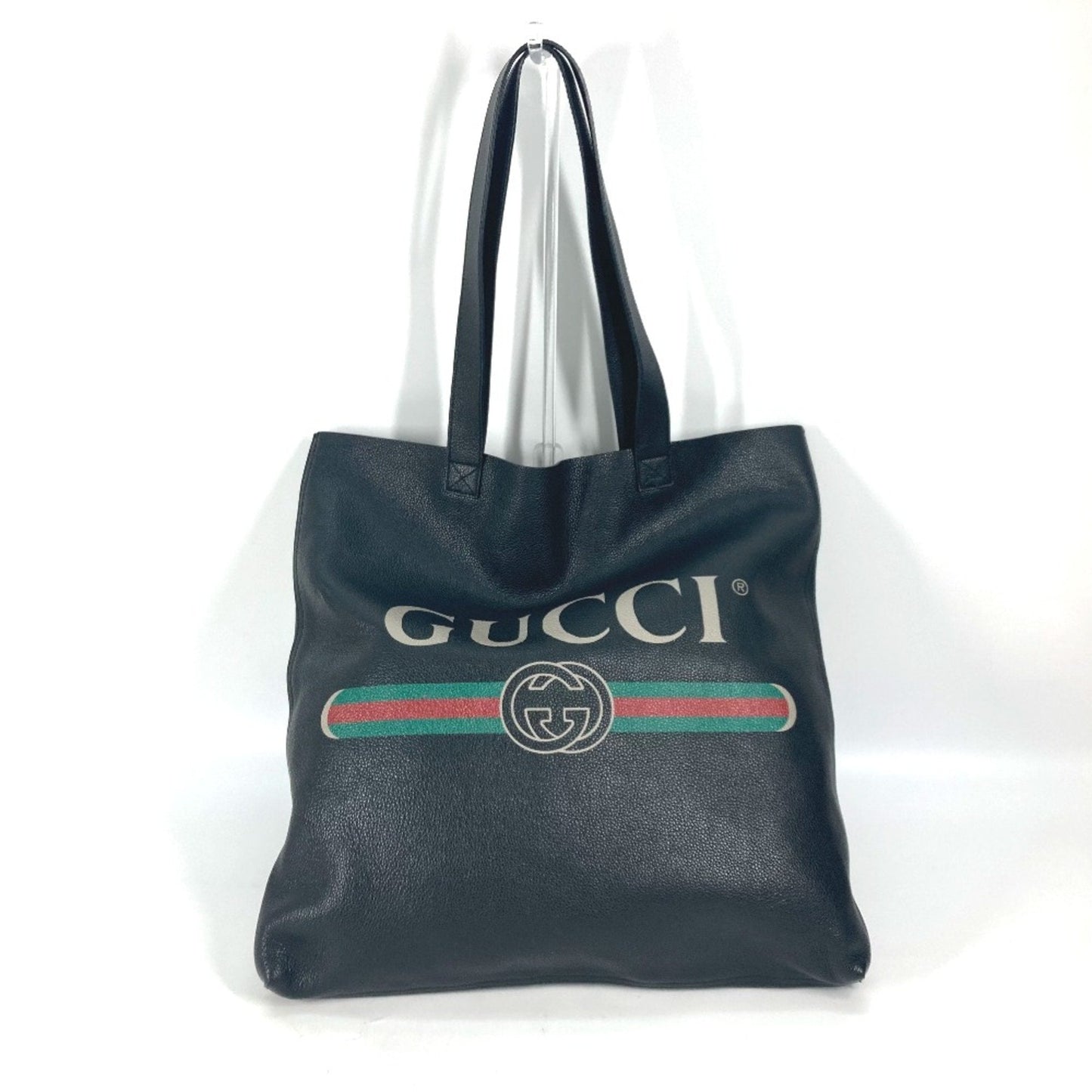 Gucci Black Leather Tote Bag ( )