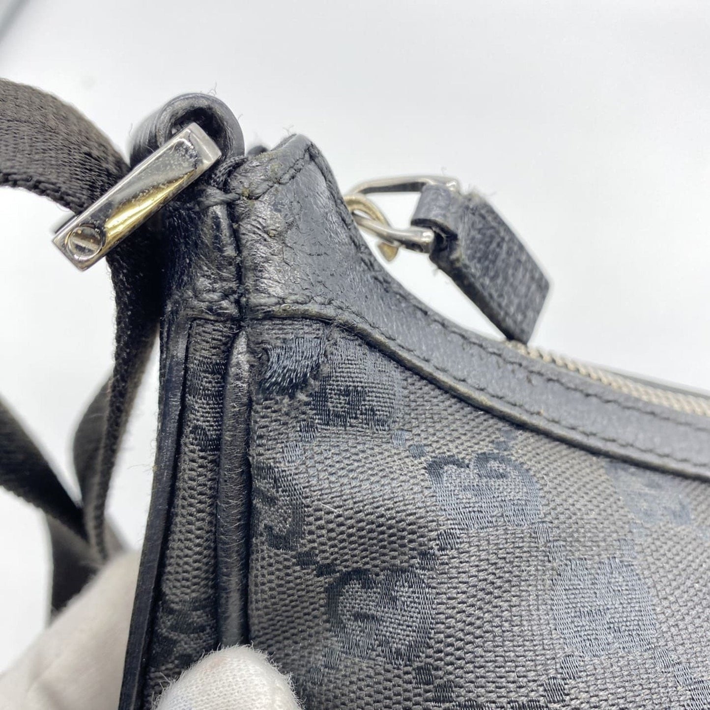 Gucci Gg Canvas Black Gg Canvas Shoulder Bag ( )