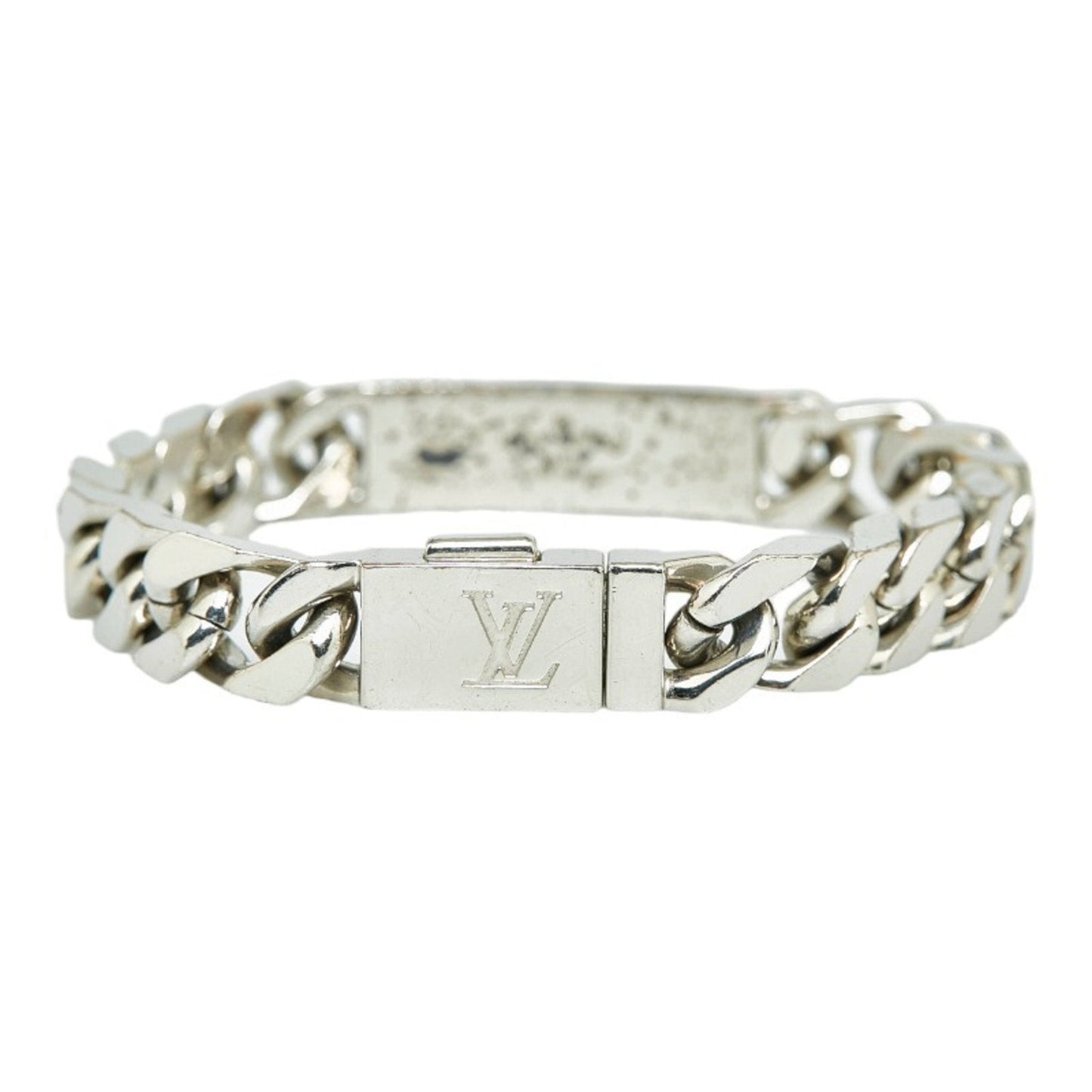 LOUIS VUITTON Monogram Chain Bracelet M00269 Silver Metal Ladies