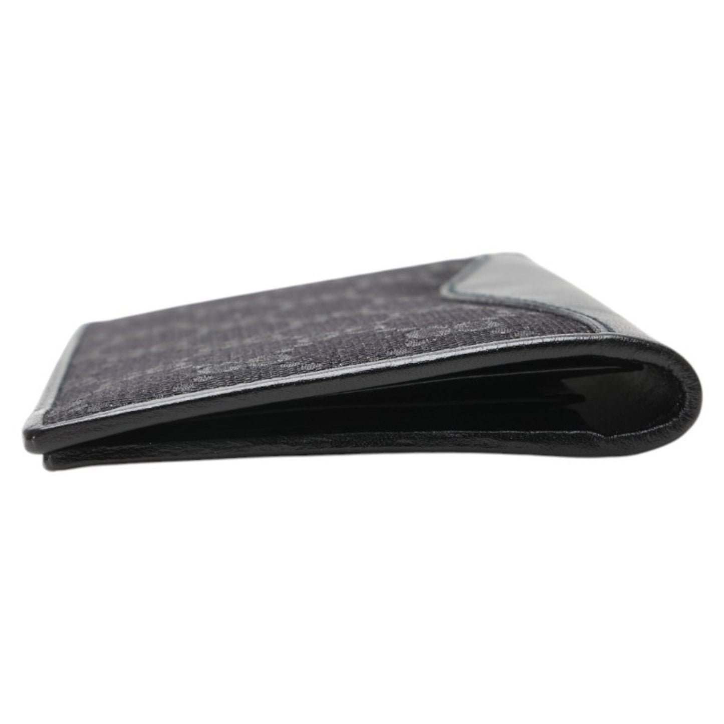 Gucci Black Leather Canvas Long Bill Wallet (Bi-Fold) ( )