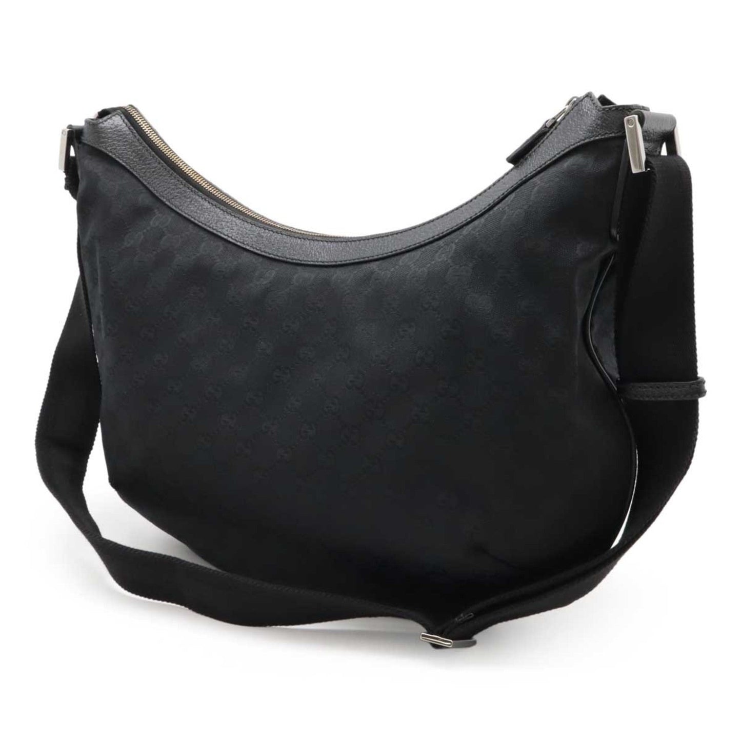 Gucci Gg Canvas Black Gg Canvas Leather Shoulder Bag ( )