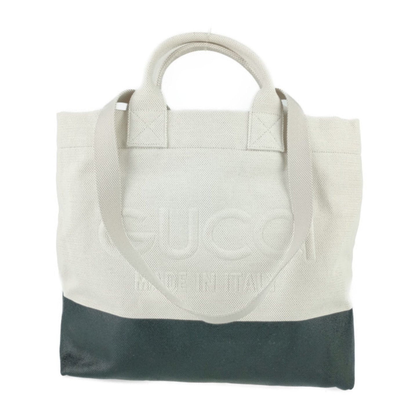 Gucci Black Ivory Canvas Handbag Shoulder Bag Tote Bag ( )