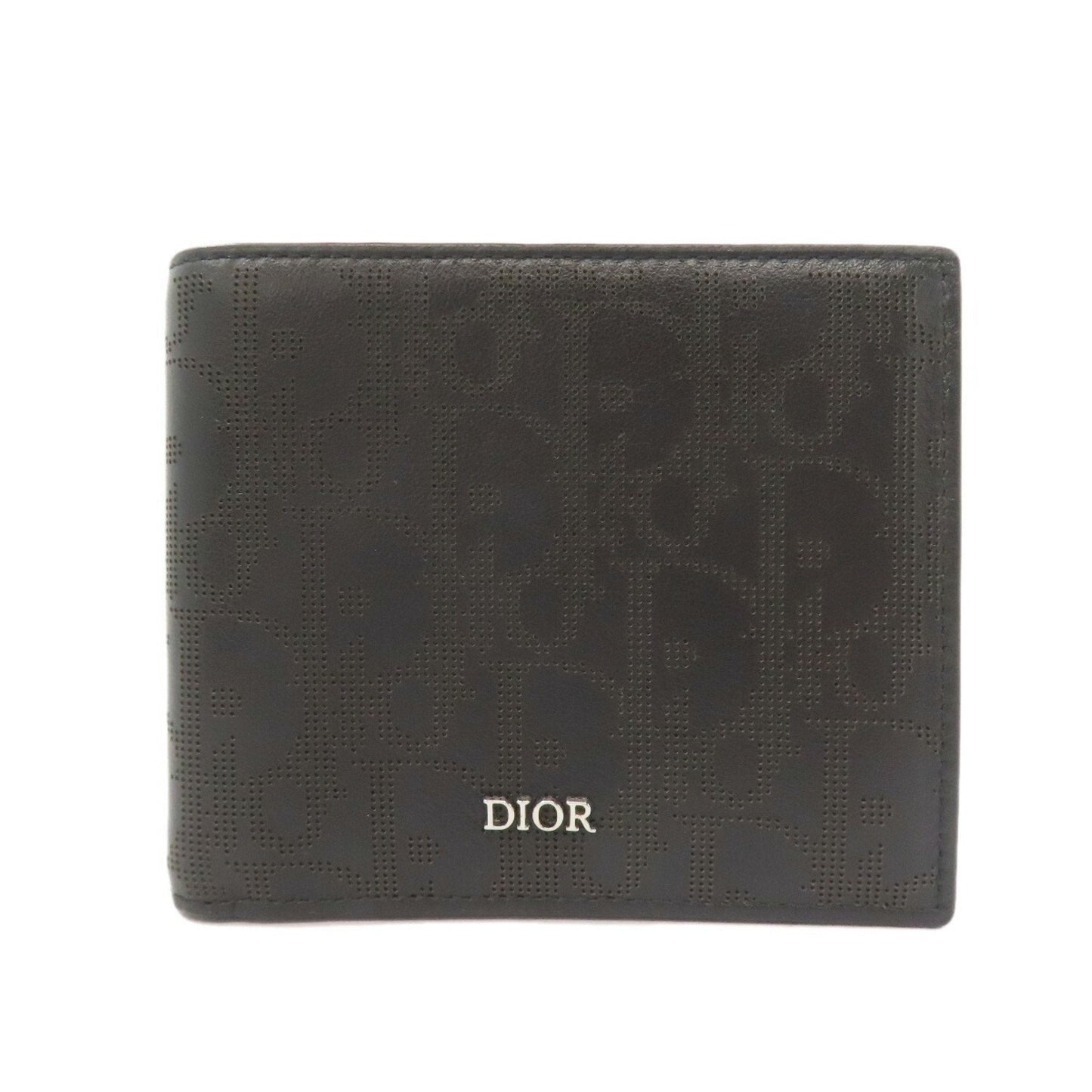 Christian Dior Black Leather Bill Wallet (Bi-Fold) ()