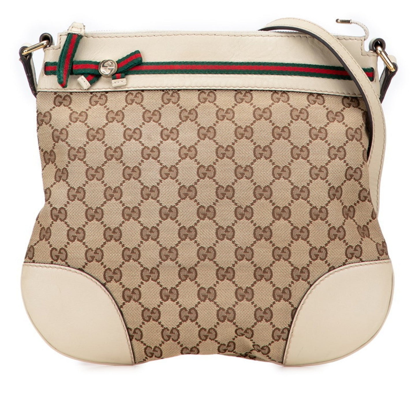 Gucci Gg Canvas Beige Gg Canvas Leather Shoulder Bag ( )