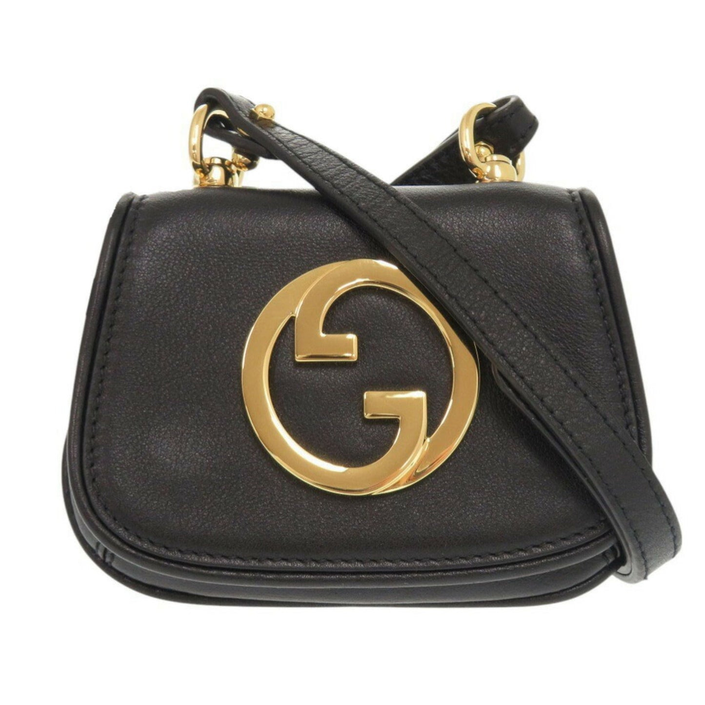 Gucci Black Leather Pouch Shoulder Bag ( )