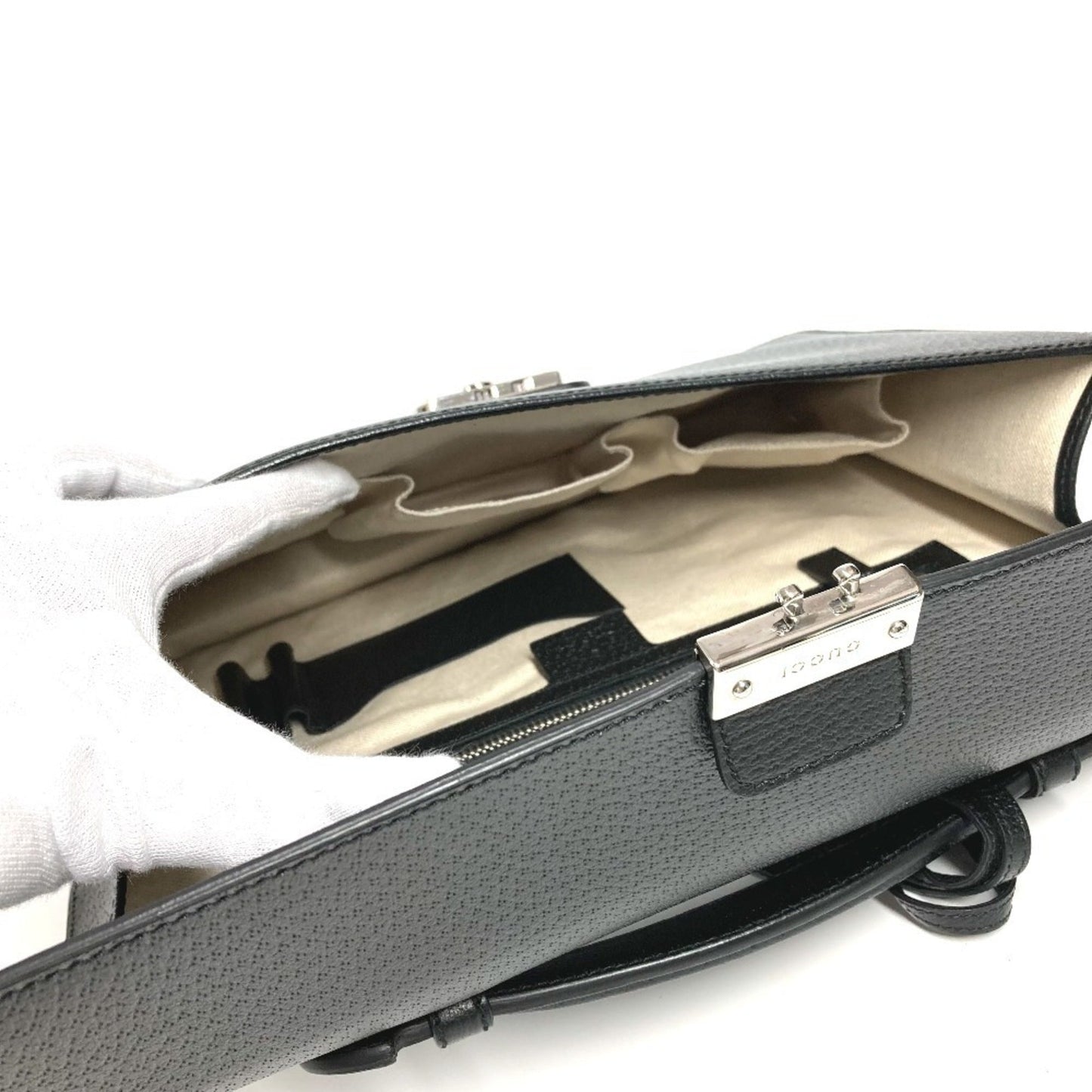 Gucci Black Leather Briefcase Handbag ( )