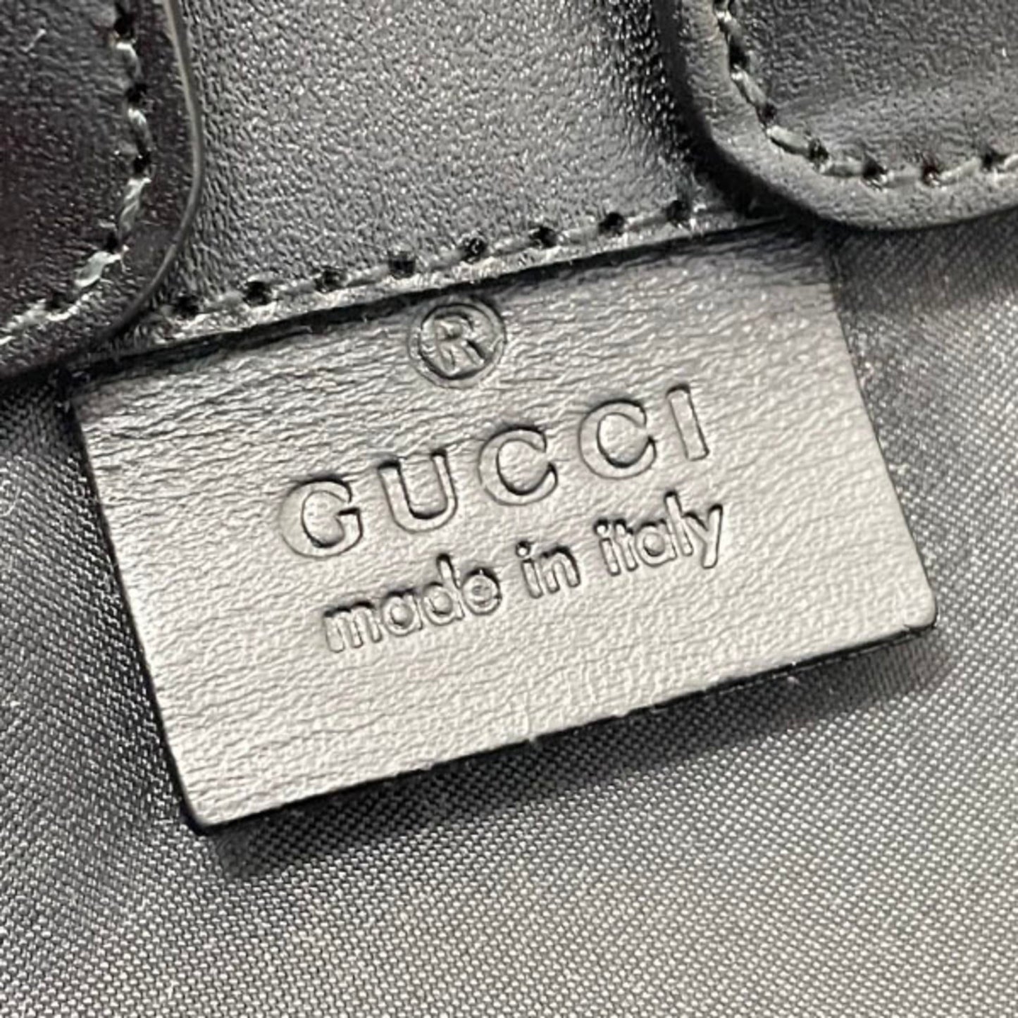 Gucci Black Nylon Leather Pouch ( )
