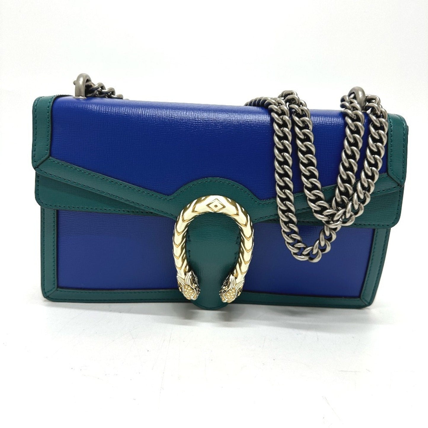Gucci Blue Green Leather Shoulder Bag ( )