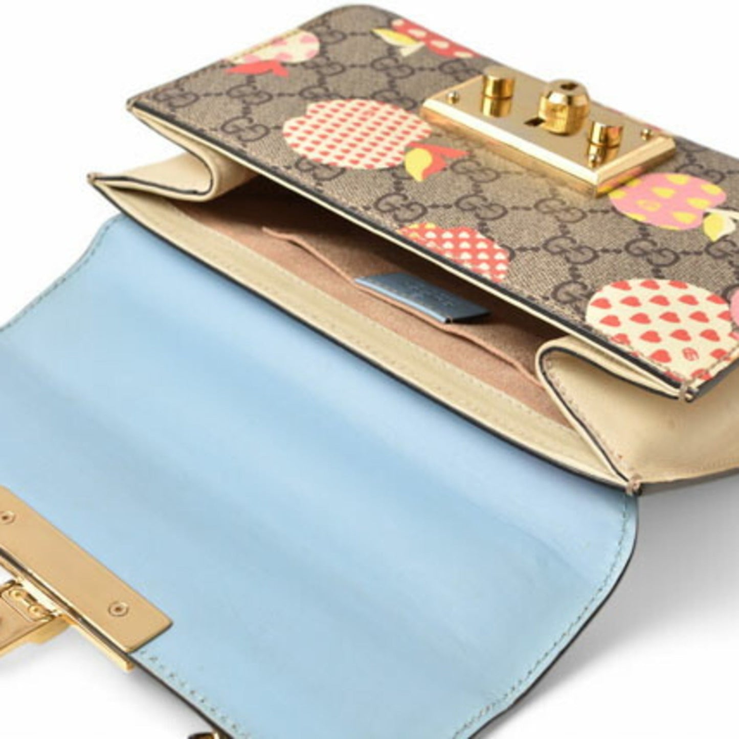 Gucci Beige Blue Brown Gg Supreme Shoulder Bag ( )